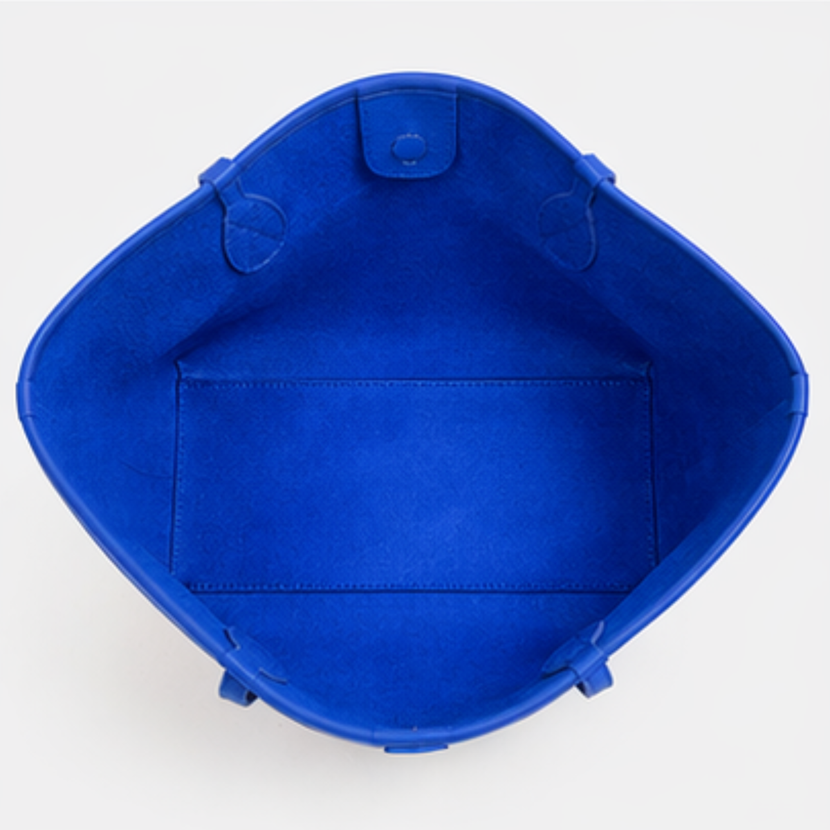 Interior sin forro de ORIGEN tote de piel azul#Color_Azul