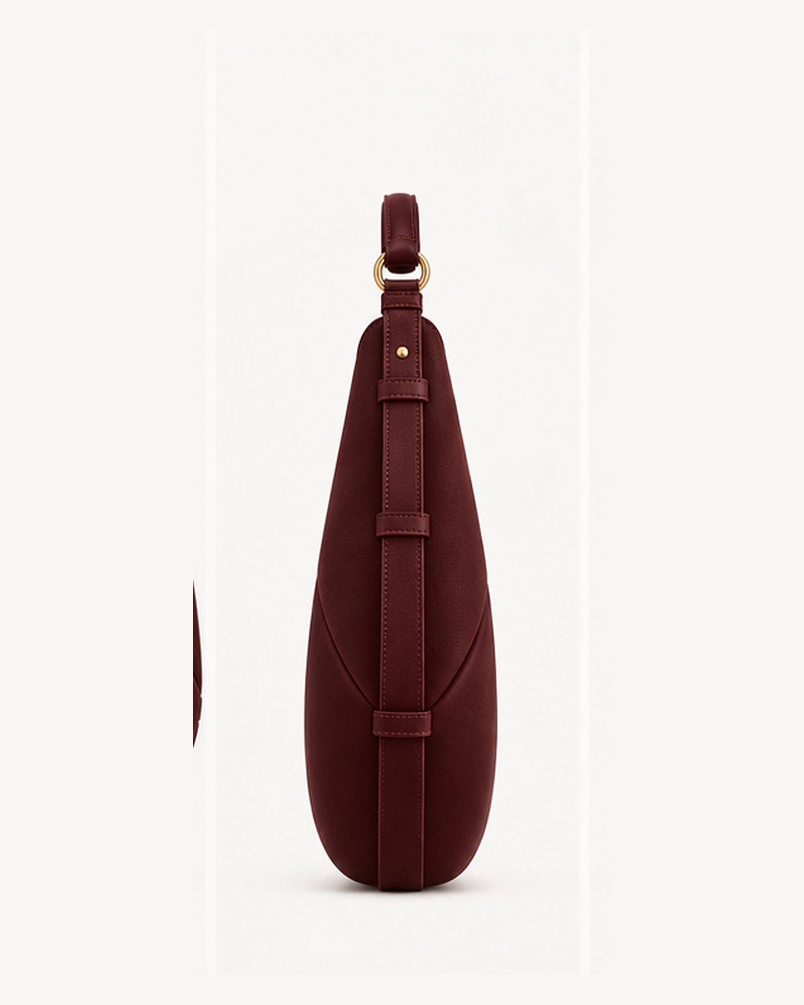 Bolso de piel SENDA 36 de CHAGOM en color burdeos, vista de perfil#Color_Burdeos