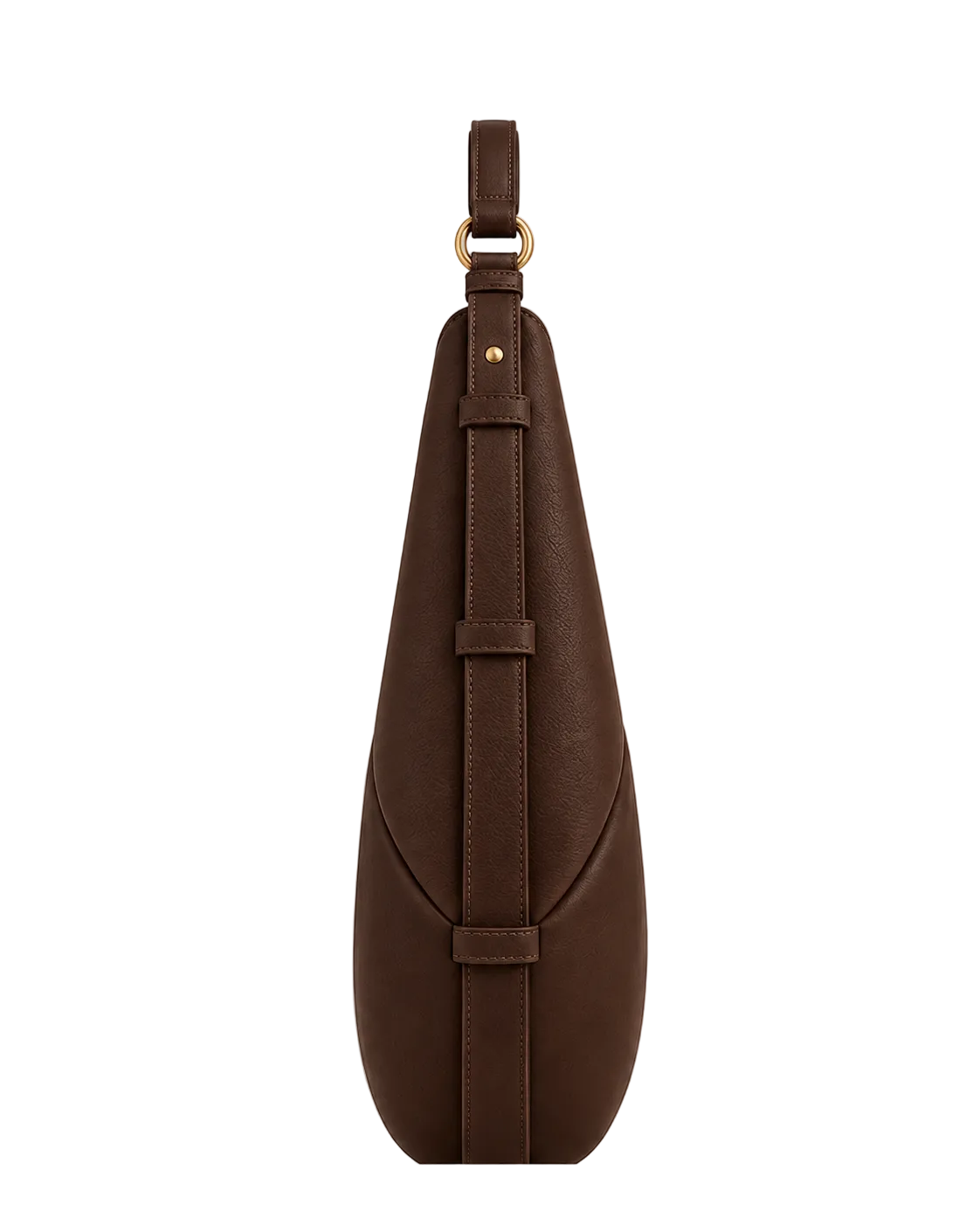 Bolso de piel SENDA 36 de CHAGOM en color chocolate, vista de perfil#Color_Chocolate