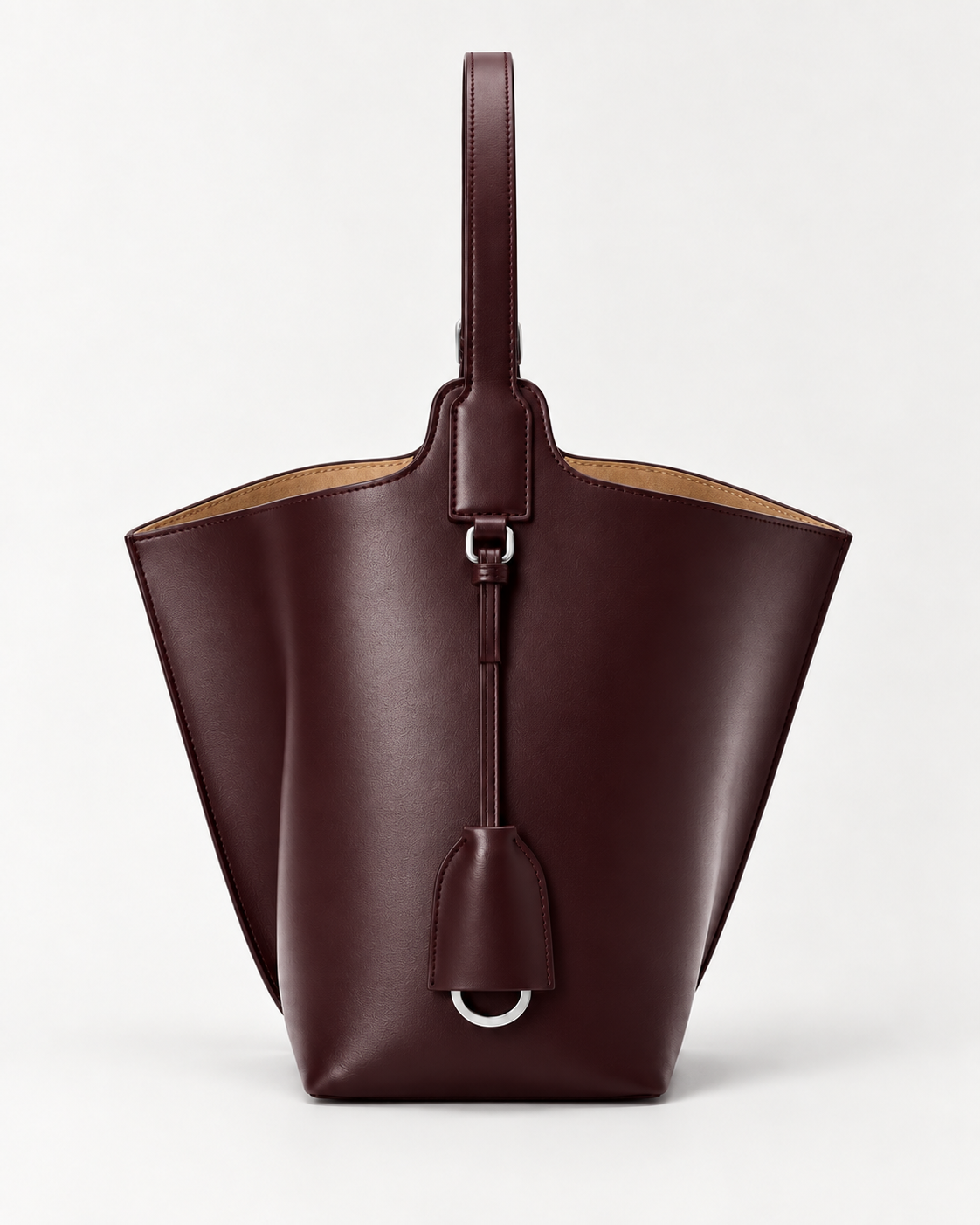 Bolso CHAGOM VELA 26 color burdeos, vista tres cuartos#Color_Burdeos