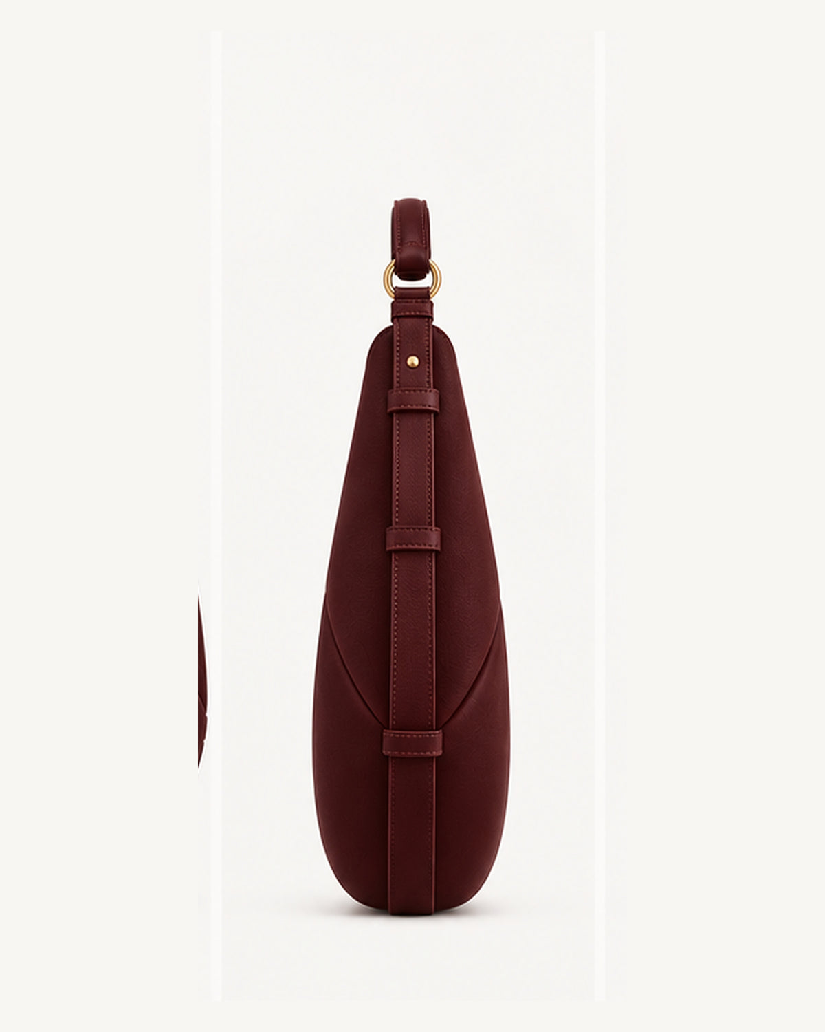 Bolso de piel SENDA 36 de CHAGOM en color burdeos, vista de perfil#Color_Burdeos