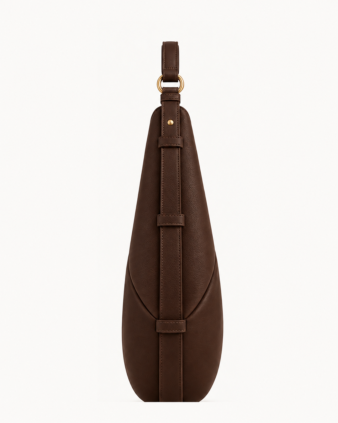 Bolso de piel SENDA 36 de CHAGOM en color chocolate, vista de perfil#Color_Chocolate